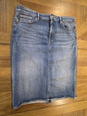 Lauren Ralph Lauren Knee Length Denim Straight Skirt Sz 14 Casual Work